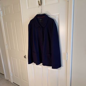 Talbots navy blue Peter Pan collar lined jacket